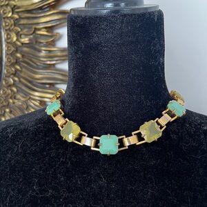 Vince Camuto Elegant Gold and Green Necklace